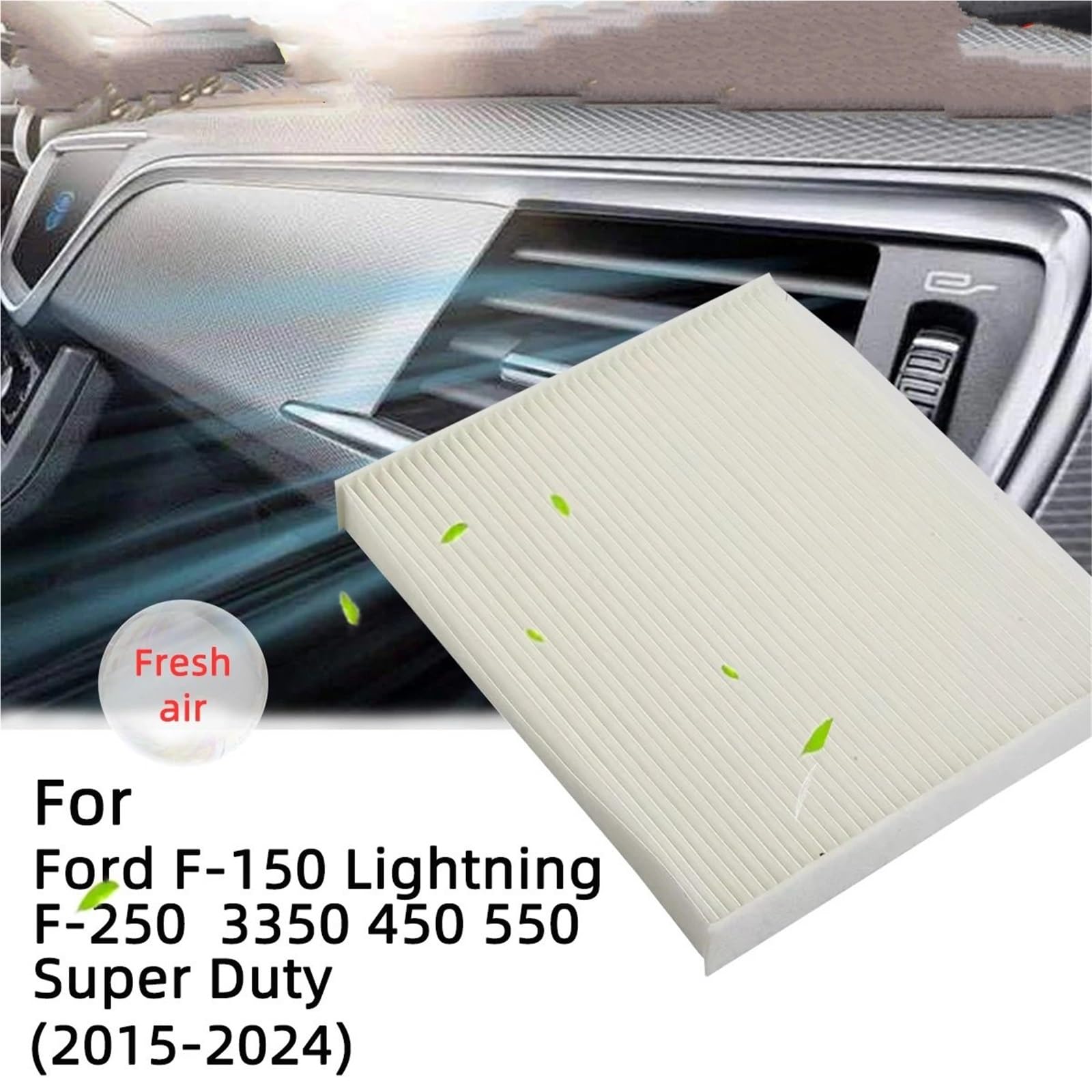 Filtro de aire Para F-150 Lightning F-250 3350 450 550 para Super Duty CF12150 FL3Z-19N619-A R527997 CAF1953P filtro aire cabina coche Filtro de Habitáculo(2)