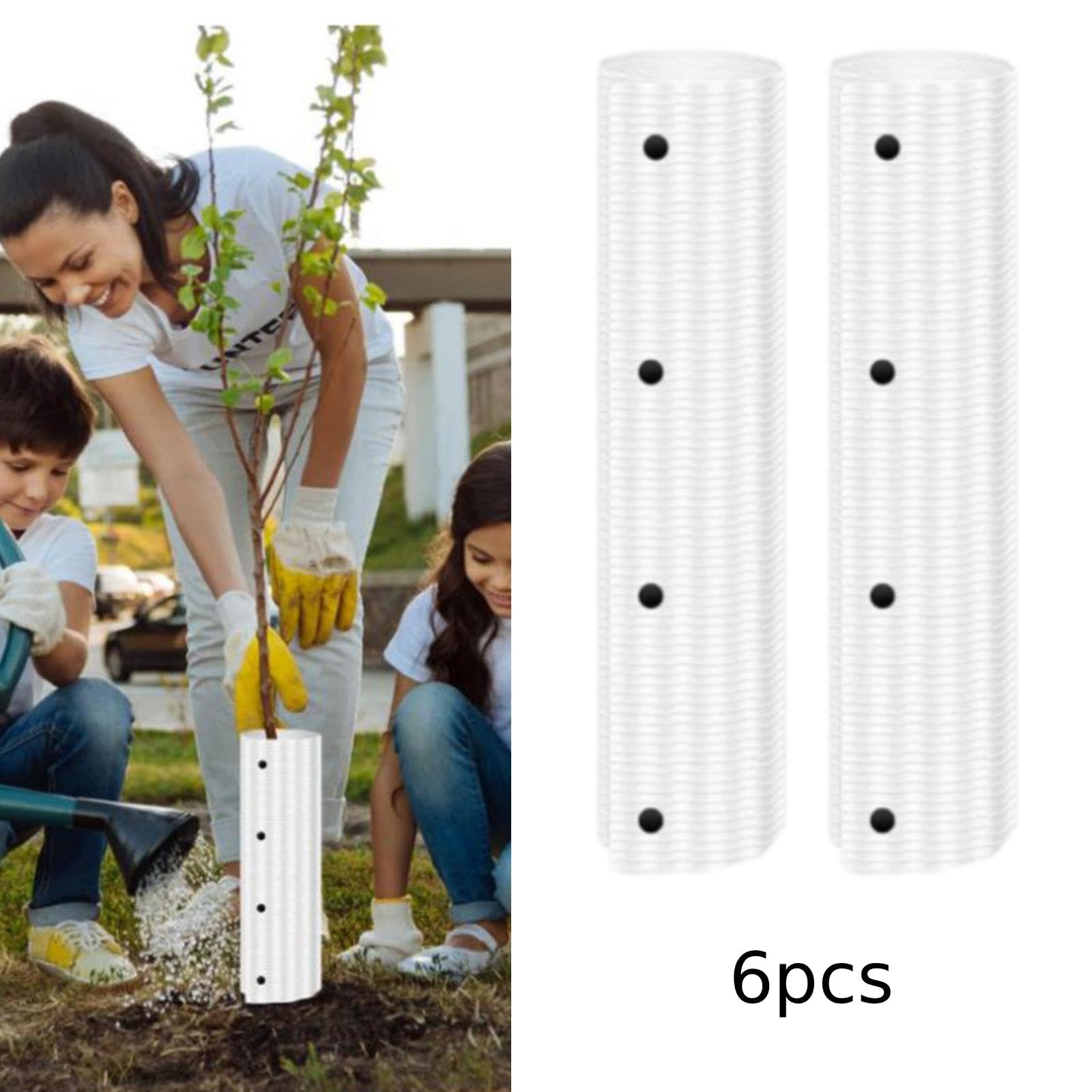 Lot de 3 pour Tronc d'arbre, Robustes et Résistantes Aux Intempéries, Idéales pour Protéger Sauvage des Arbres de Jardin, 6 Pièces