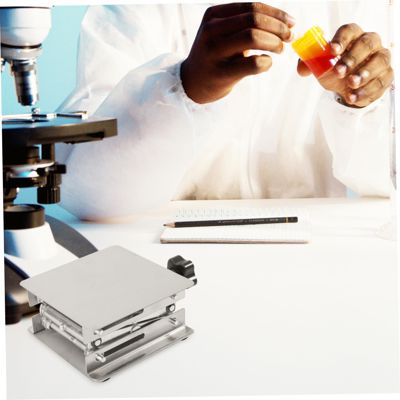 Mikikit Piattaforma Elevatrice in Acciaio Inox Per Banco Da Lavoro Supporto Forbice Per Laboratorio Resistente e Antiolio