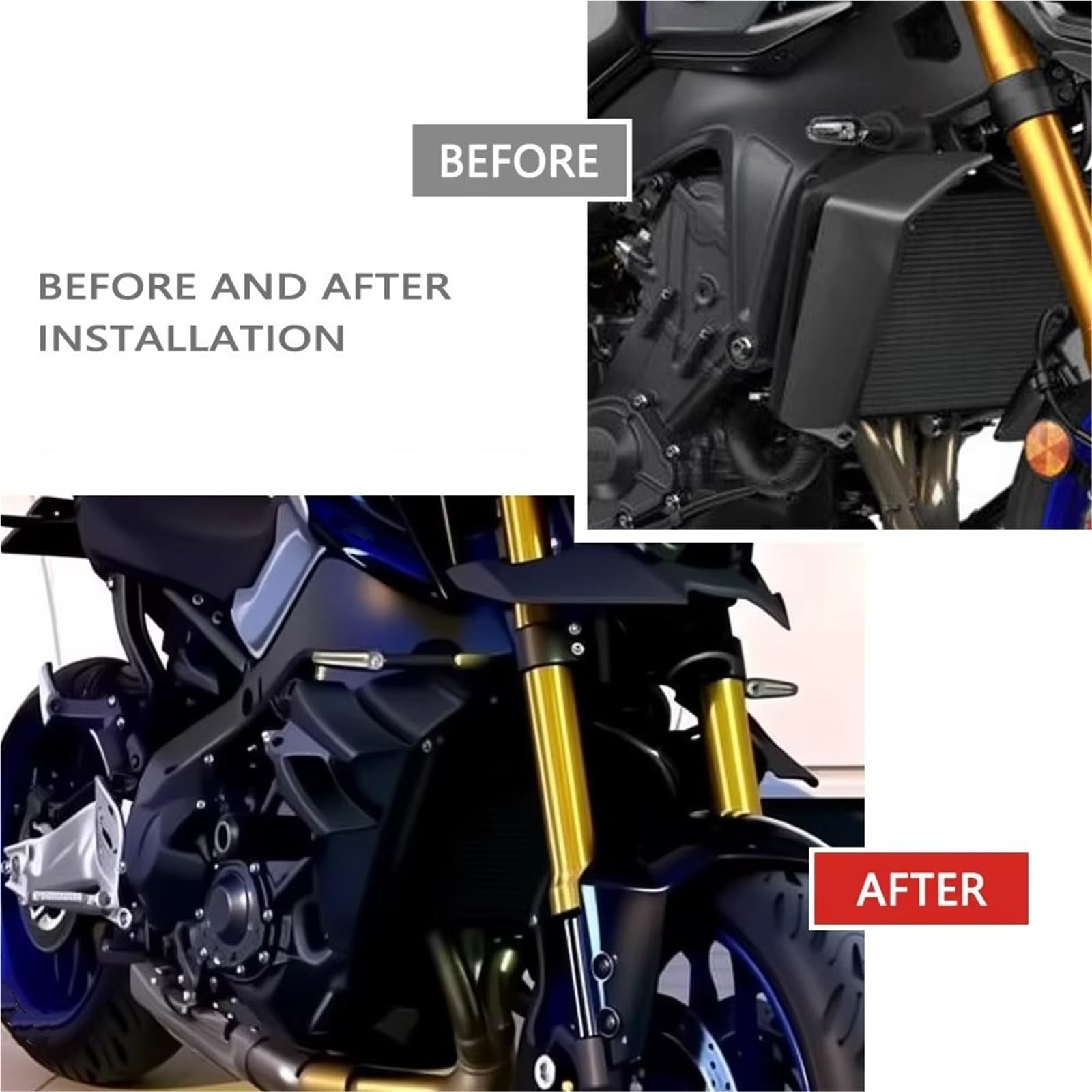 Alette Moto Per MT-09 Per MT09 SP Ala laterale Spoiler SPOILER FRONTALI 2021 2022 2023 anteriore inferiore Fianco Ala Aerodinamica