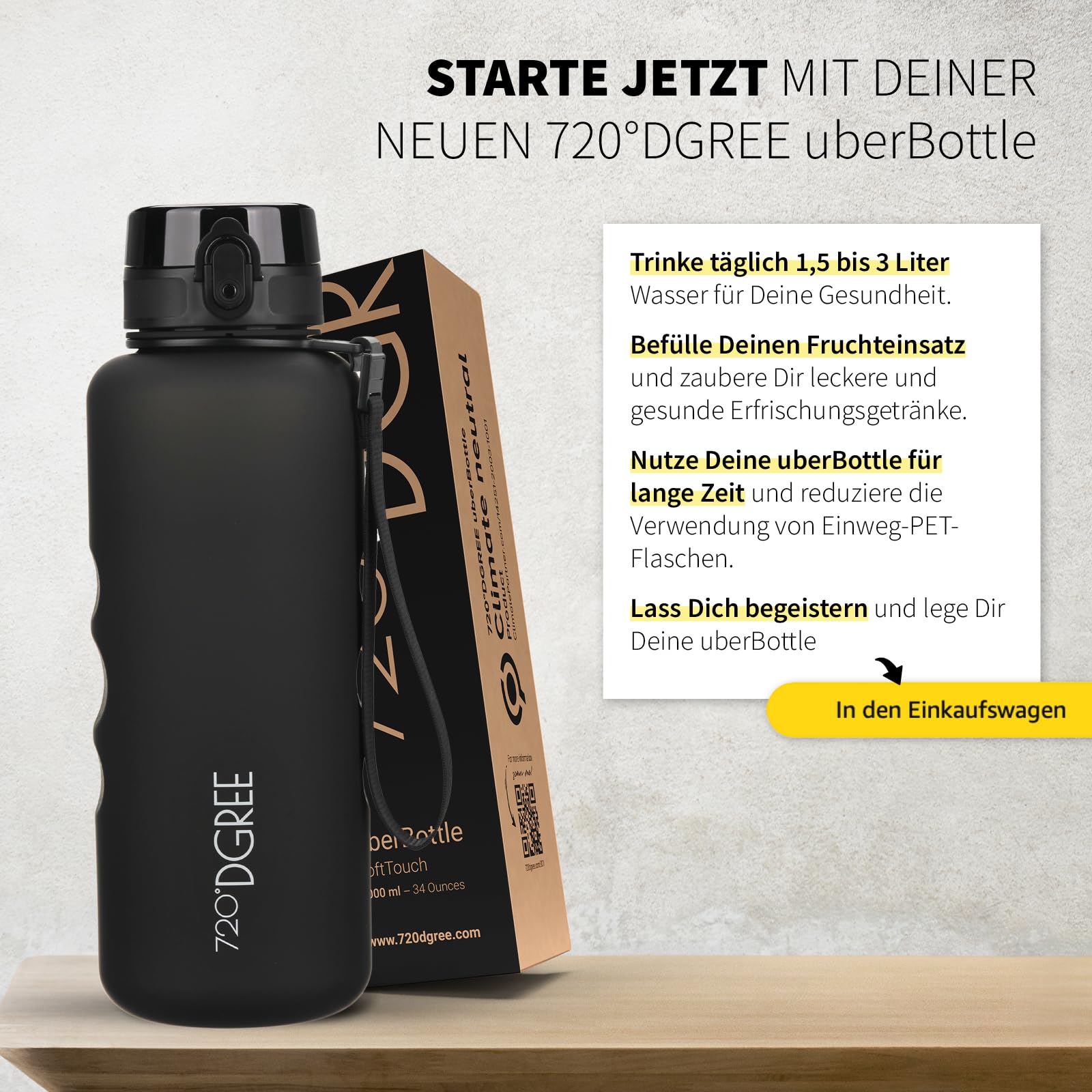 Wasser Kanister 4x 20 Liter Kanister Blau - BPA-frei & Lebensmittelecht Camping Kanister DIN61