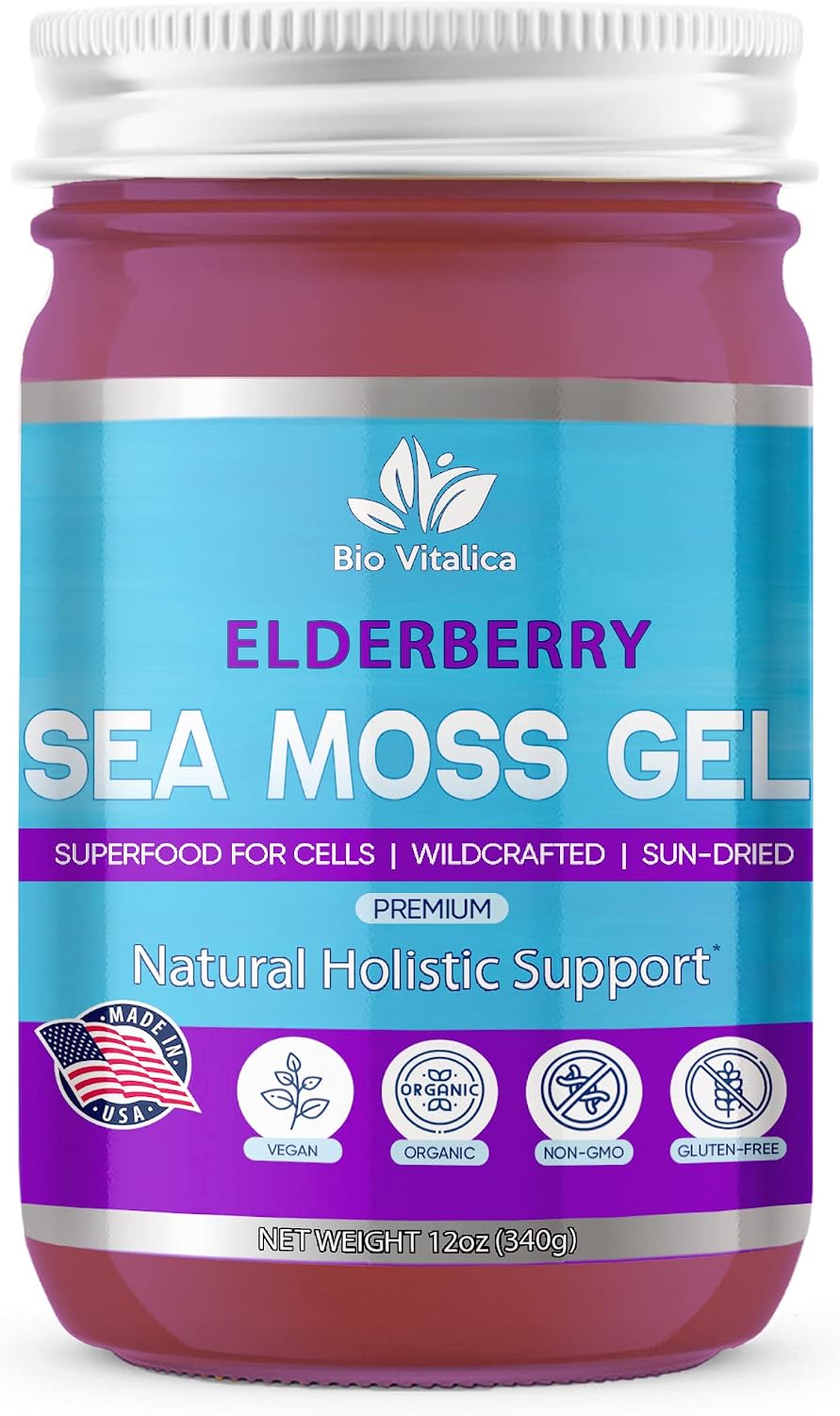 BioVitalica - Gel de musgo marino irland&eacute;s org&aacute;nico crudo - Calidad premium - Dr. Sebi, superalimento vegano para c&eacute;lulas - Gel de masa marina 100%