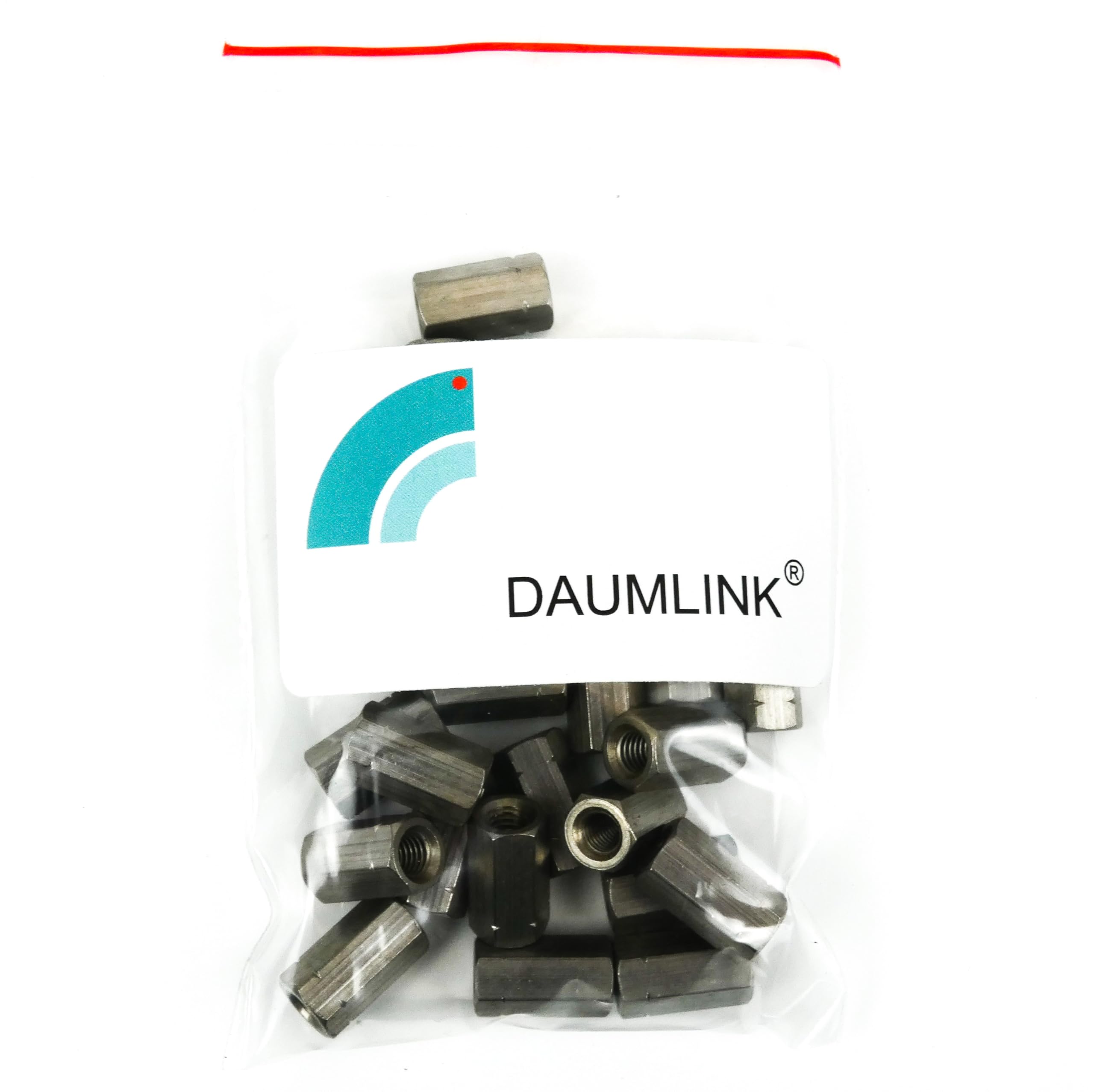Dado di giunzione DIN 6334 – Dado lungo forma alta in acciaio inox A2 (V2A) | Collegamento e prolunga di barre filettate | Resistente alla corrosione | 25 pezzi – varie misure (M5)
