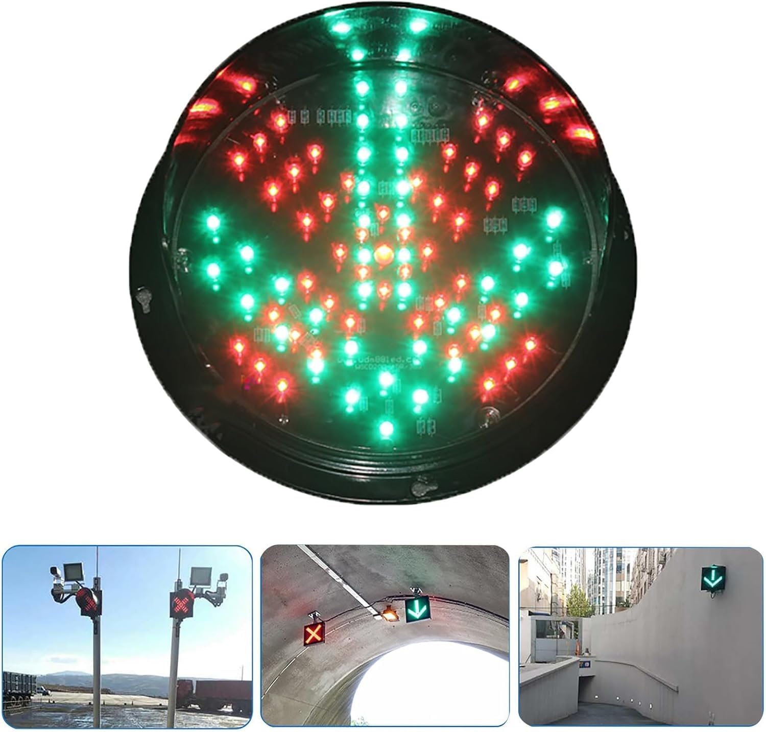 2 in 1 semaforo a Croce Rossa con Freccia Verde semaforo indicatore LED IP65 for Stazione di pedaggio autolavaggio Centro Commerciale parcheggio vialetto(Common Negative Pole12v,2 PCS)