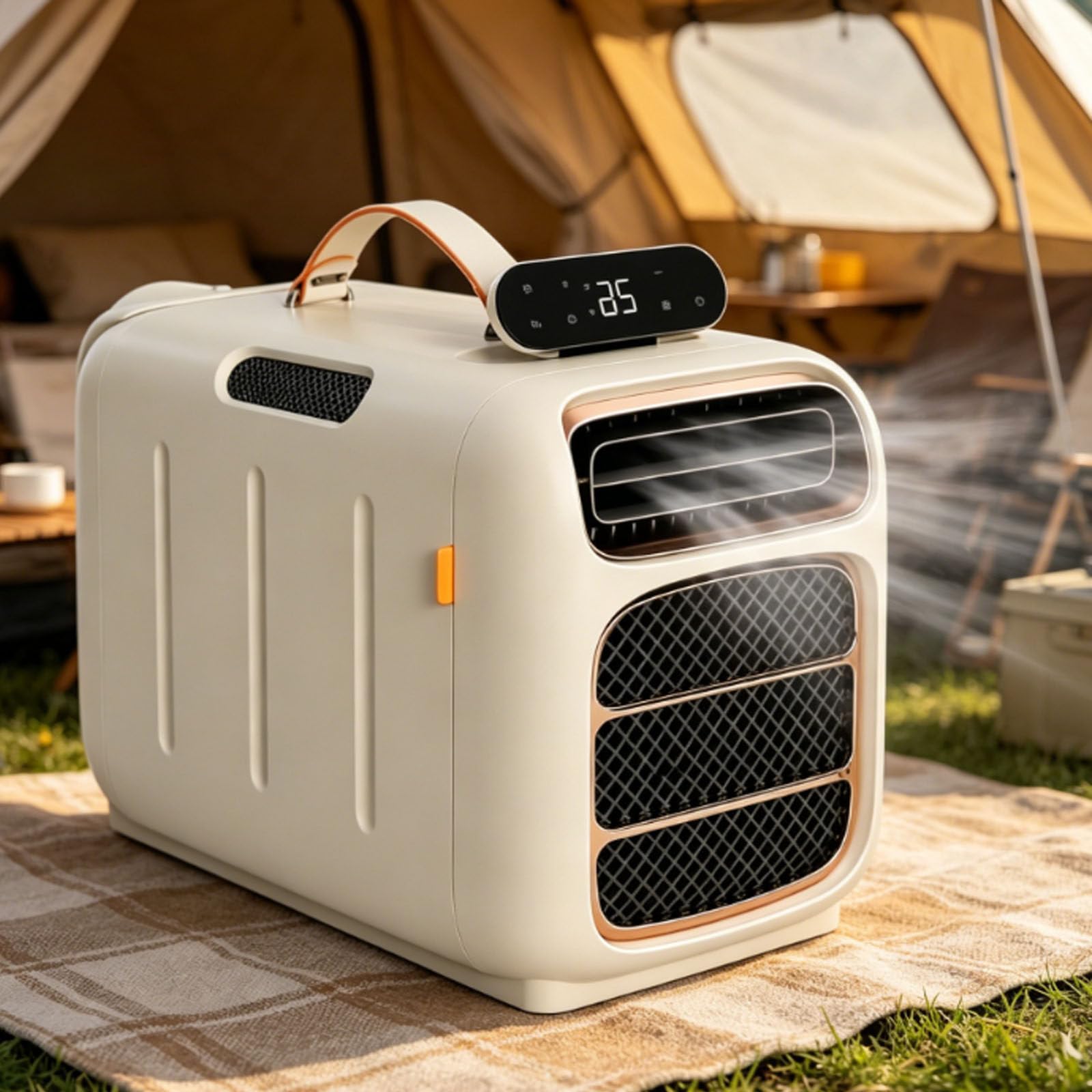 smafoseedding 4700btu Portable Mobile Air Conditioner For Tent Camping, Dual Hose, 45db Quiet Camping Ac Unit, Dehumidifier, Remote, 2026 Air Cooler For Rv,Car,Travel,Outdoor,Indoor Cooling