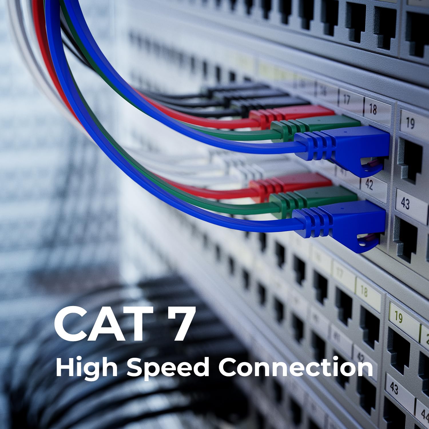 deleyCON 10x 2m Cavo Rete CAT7 Piatto (CAT 7 con 10 Gbit/s) Gigabit LAN - RJ45 Ethernet Patch Lungo Piatto - per Internet Switch Router Modem Patchpanel - Multicolore