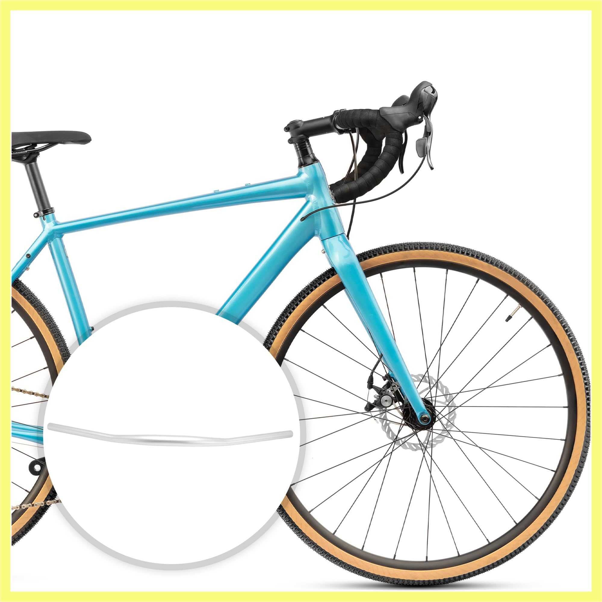 QUARKZMAN Manubrio per Mountain Bike, Diametro 31,8mm Manubrio Rialzato per Bicicletta, Manubrio Rialzato da 720mm per Bicicletta, Manubri Bici da Strada e Mountain Bike, Tonalità Argento