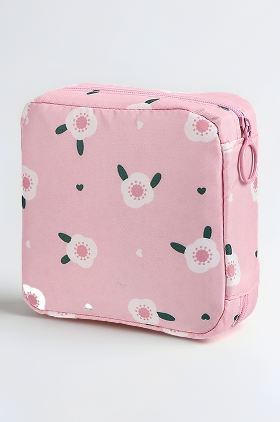 Wolpin Small Pouch for Women Girls | Handbag Sanitary Napkin Storage Bag | Mini Travel Pouch for Menstrual Pads Charger Cable Earphone Accessories | Compact Organizer for Purse & Bags