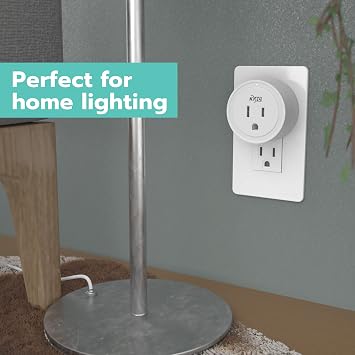 KMC Smart Plug Mini 4-Pack, Wi-Fi Outlets for Smart Home, Remote Control Lights and Devices from Anywhere, No Hub Required, ETL Certified, Works with Alexa and Google Home