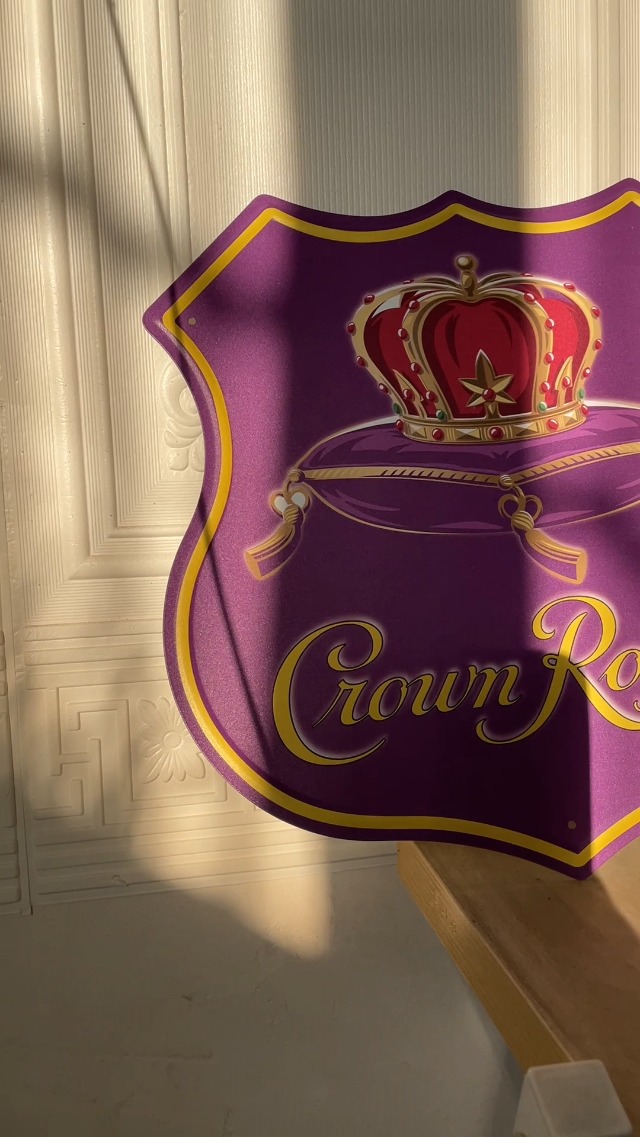 Amazon.com: Modern Tin Sign Crown Royal Purple Sign -Shield Metal