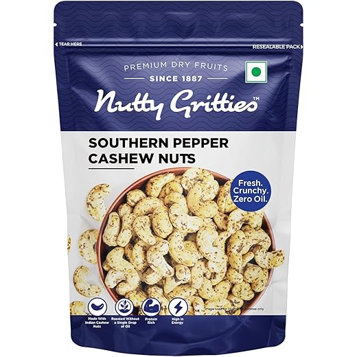Nutty Gritties Jumbo Southern Pepper Cashews 200g