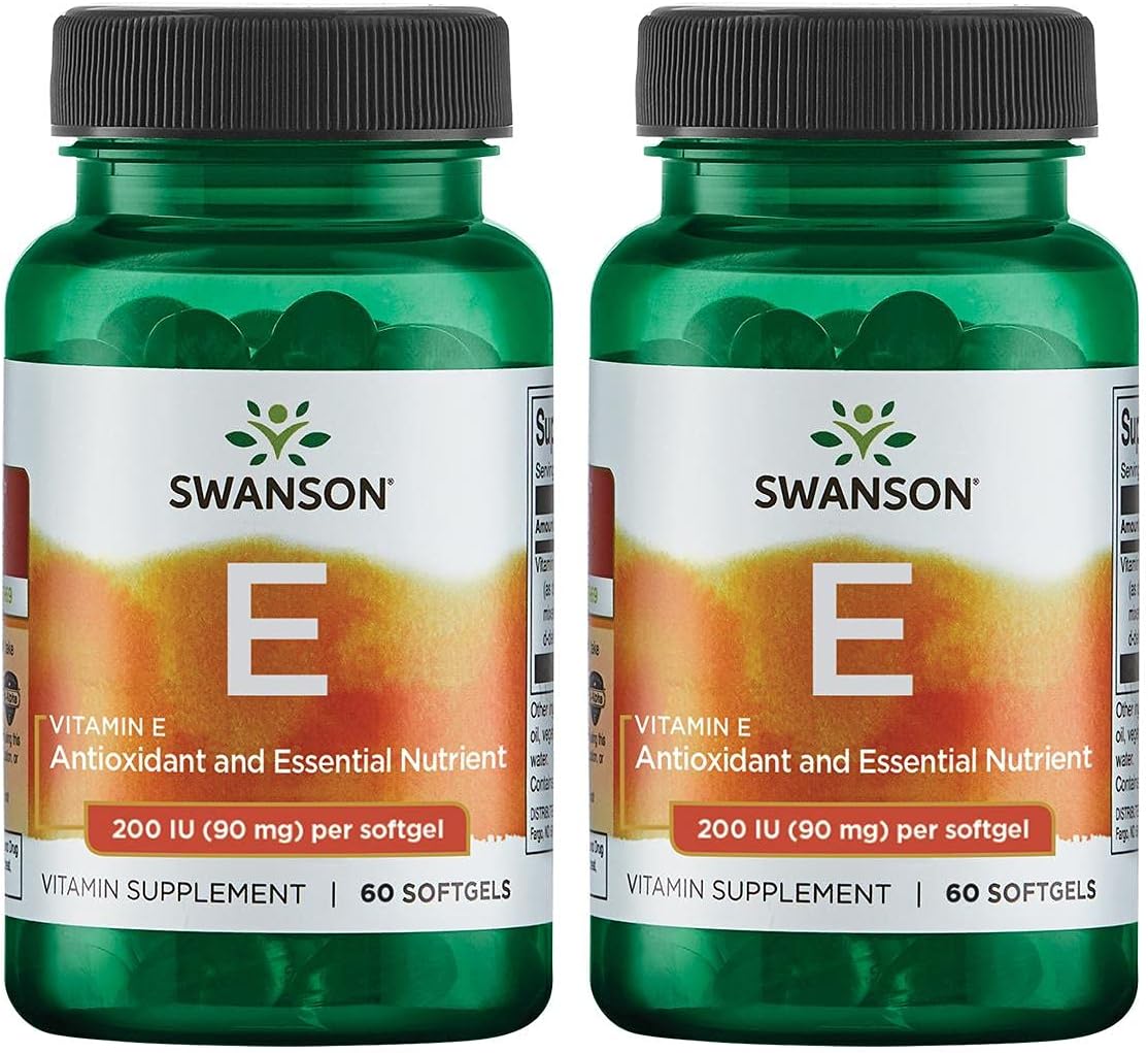 Swanson Vitamin E 200 Iu 200 Iu (90 Milligrams) 60 Sgels (2