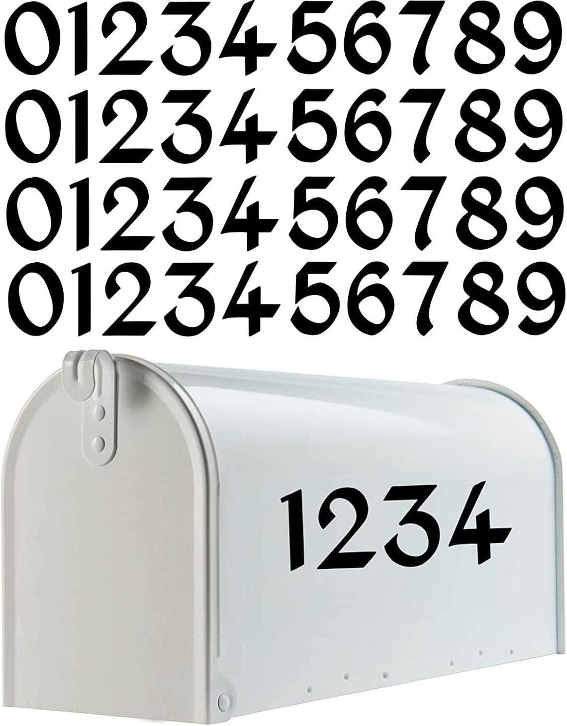 Vintage Style Die Cut Vinyl Numbers Back Adhesive Decal