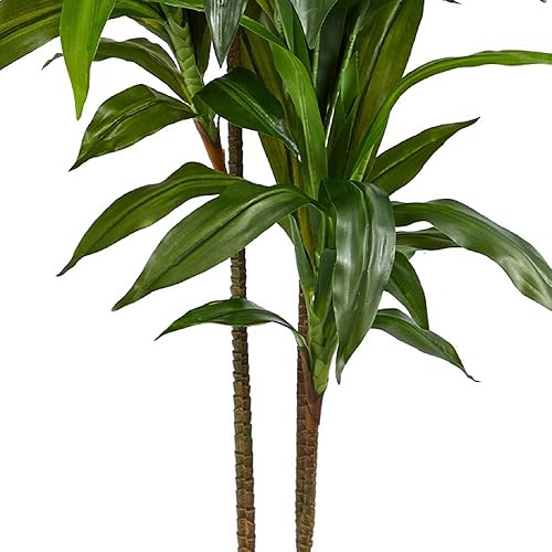 Miniatura 7 de Nearly Natural Dracaena - Planta artificial de seda tacto real color verde 43 pulgadas