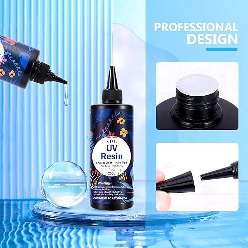 Miniatura 3 de KISREL Resina UV 1000g - Resina epóxica UV de curado ultravioleta transparente tipo duro mejorada para la fabricación de joyería artesanal