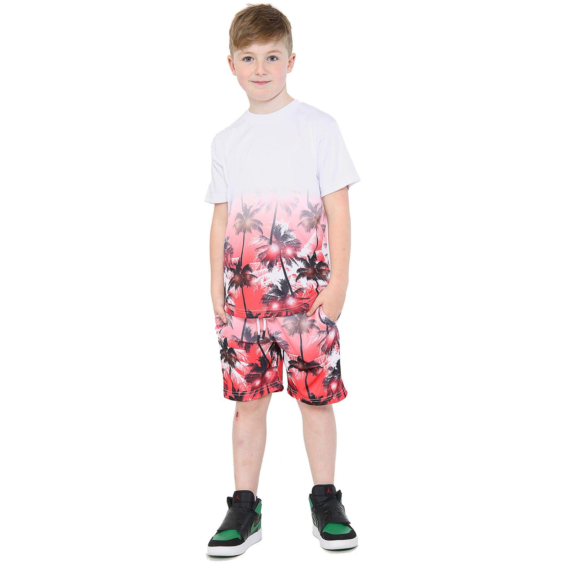 Conjunto de ropa deportiva transpirable contra el calor para niños y niñas de 5 a 13 años 8
