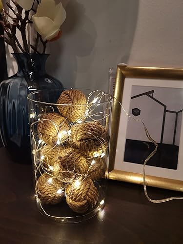 Miniatura 6 de 10 bolas decorativas Orbs para cuencos de centro de mesa, bolas decorativas de cuerda de Navidad para cuencos, relleno de jarrón, rellenos