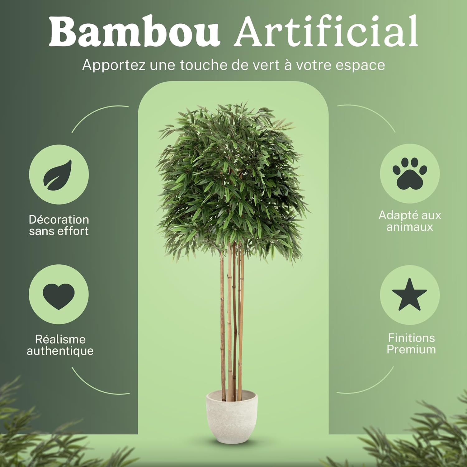 Maia Shop | Arbre Artificiel | Amandier Artificiel | Plantes Artificielles Interieur | Mesures 105 x 60 cm | Fausse Plante | Arbre Artificiel | Decoration Maison — vue 11