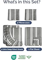 Vista 655 de Extra Deep Pocket Split King Sheets - 5 Piece Breathable & Cooling Bed Sheets - Hotel Luxury Bed Sheet Set - Soft, Wrinkle Free & Comfy - Easily