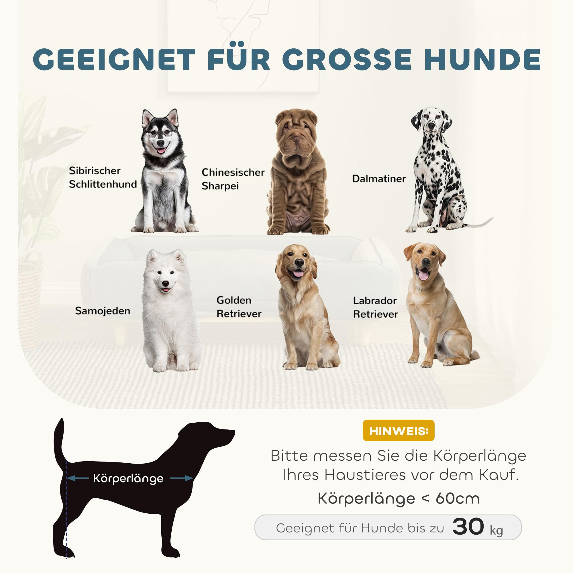PawHut canapé pour Chien, canapé pour Animaux de Compagnie avec Coussin, lit pour Chien avec Design surélevé, canapé pour Chat, canapé pour Chien, Fauteuil pour Chien avec Pieds en Bois, Polyester,