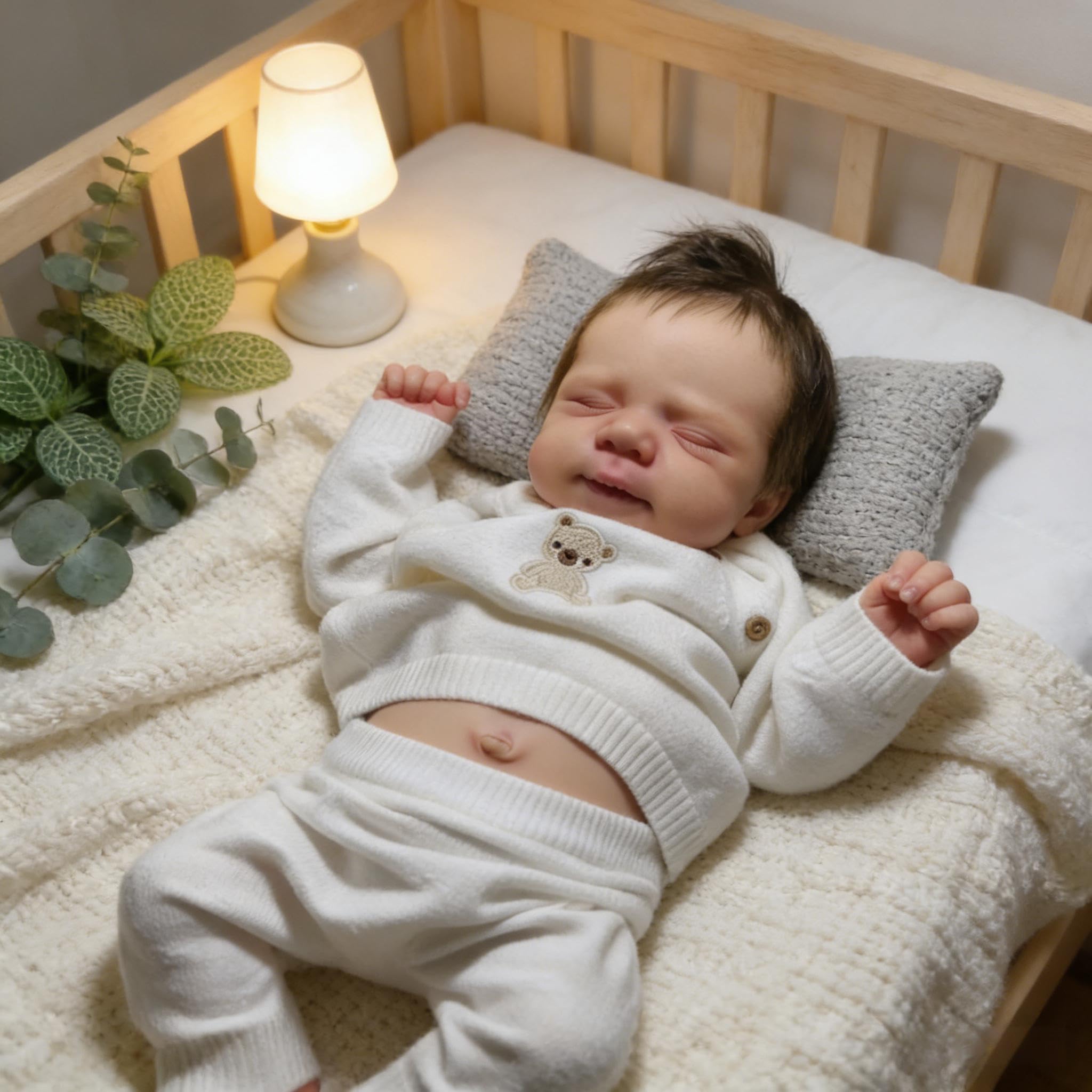 Reborn Baby Dolls silikonowe na całe ciało, 45 cm, śpiąca, realistyczna lalka noworodka, miękka, winylowa, prawdziwe życie, Reborn lalki z akcesoriami do zabawek