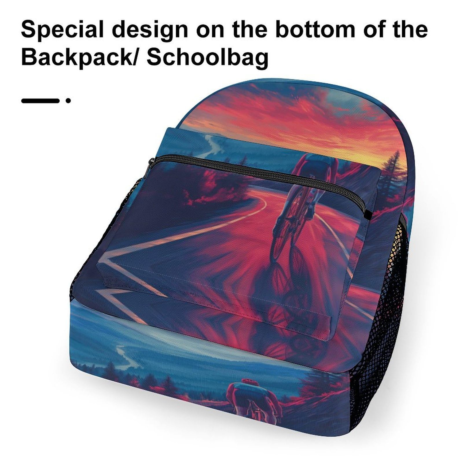 Bicicleta de montaña Mochila Infantil Transporte Morral Con Bolsillos Laterales Escolar Infantil De Gran Capacidad Para Niños One Size