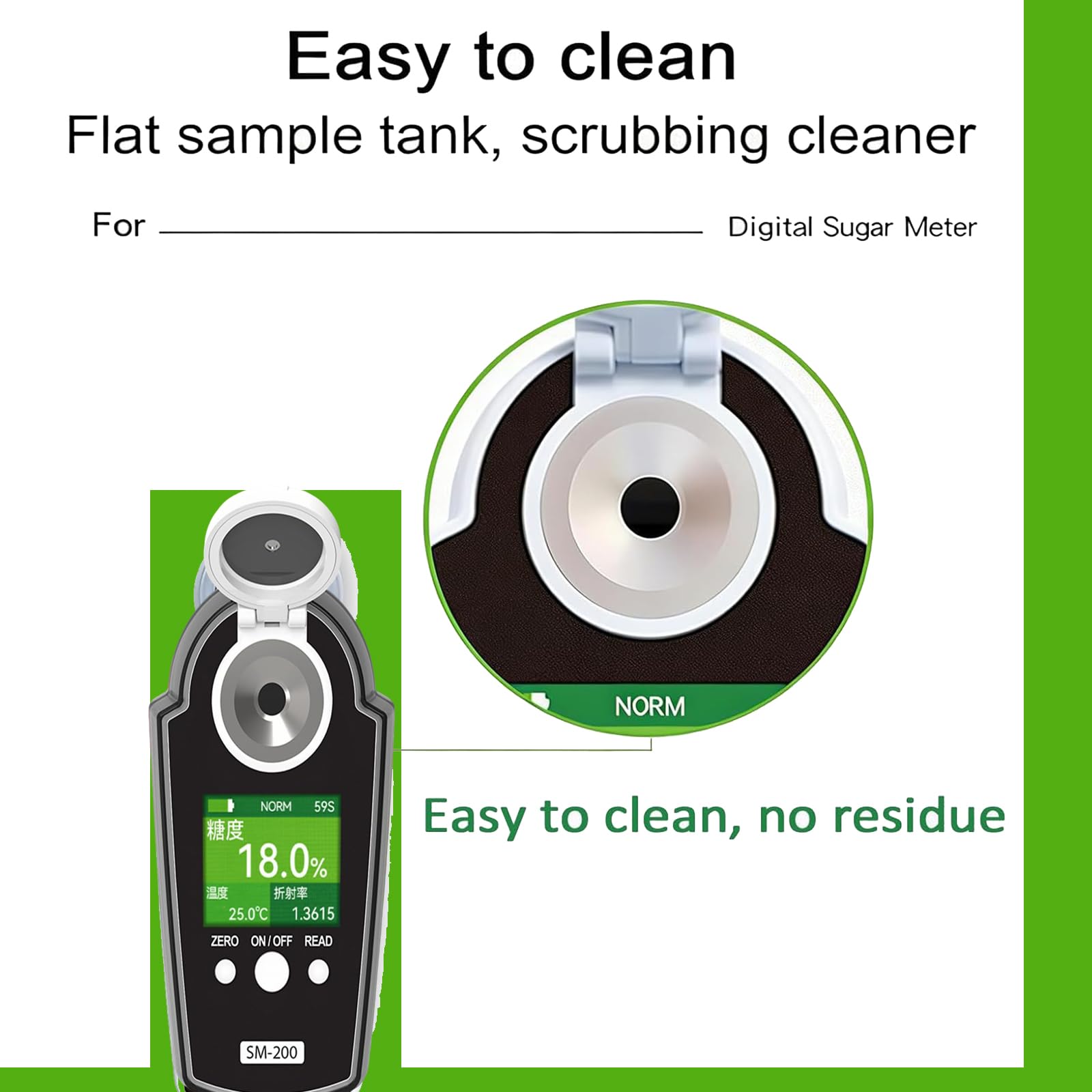 Medidor digital de Brix, refractómetro digital de Brix con pantalla, alta precisión ±0,2 %, resolución del 0,1 %, compensación automática de temperatura, para medir la concentración de azúcar frutas