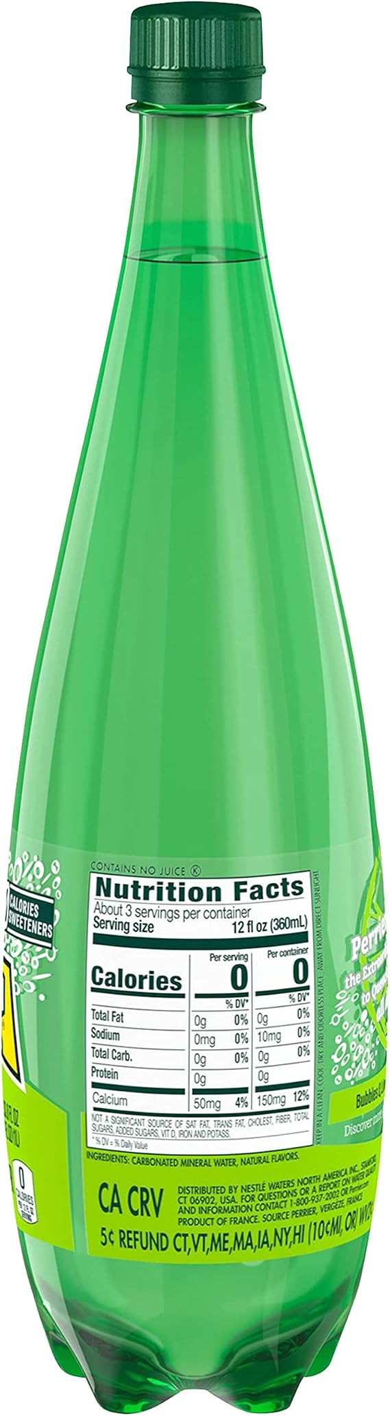 Perrier Lime Flavored Sparkling Mineral Water, 1 Liter