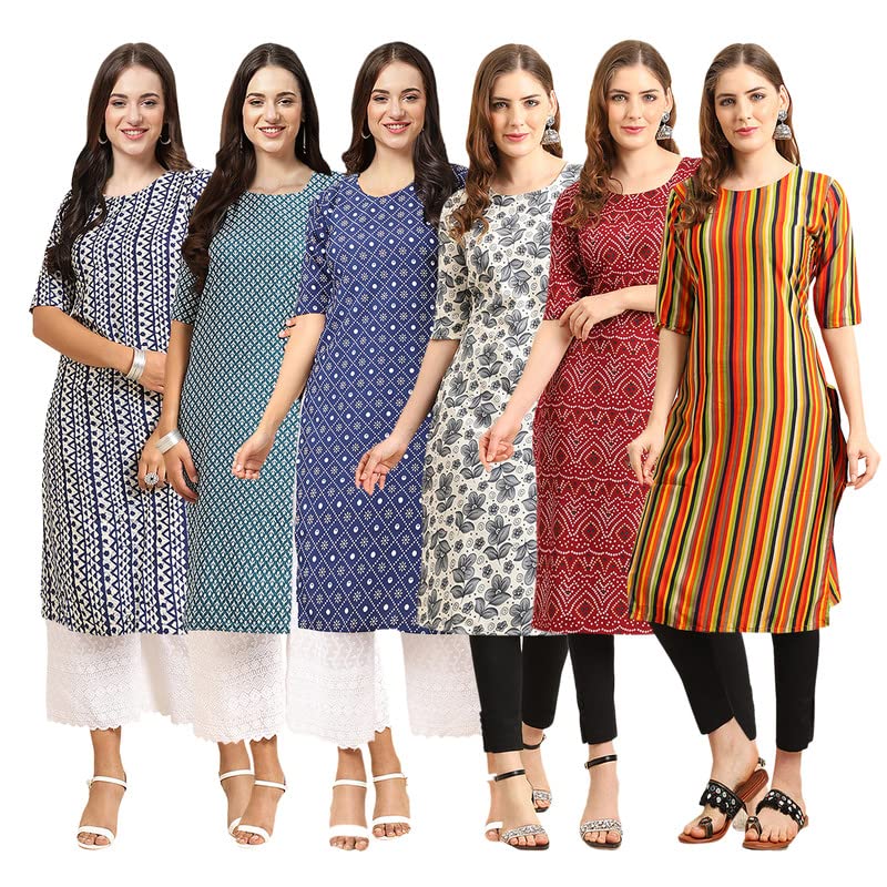 Image of Pinkmint Women's Crepe Regular Kurta