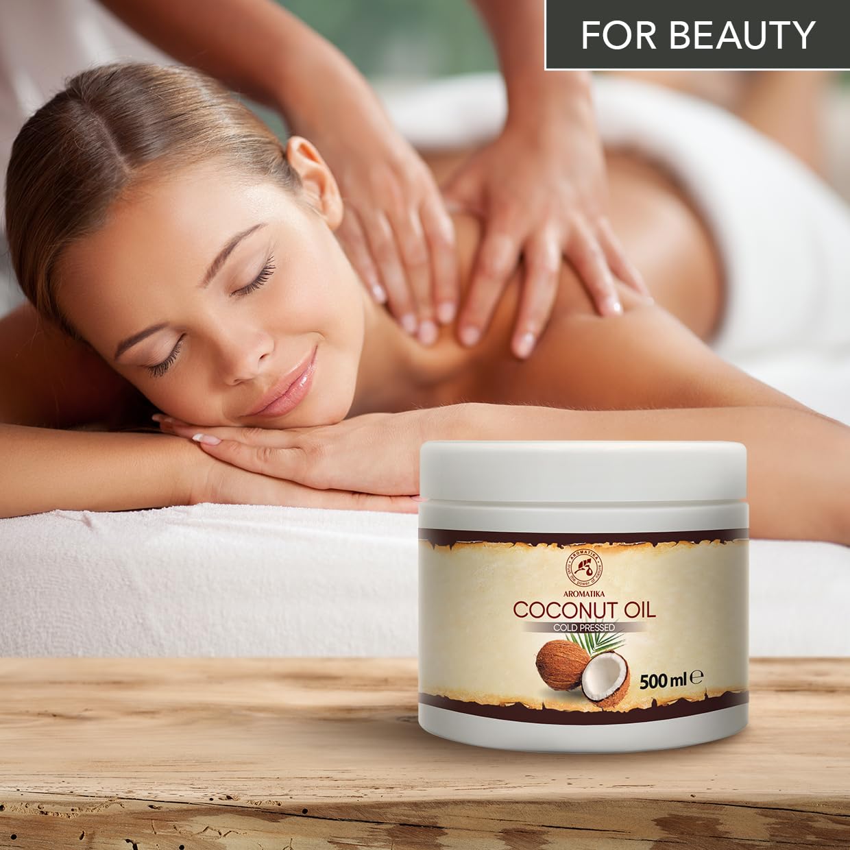 Coconut Oil 500ml - Cocos Nucifera Oil - Indonesia - 100% Pure & Natural Cold Pressed - Best Benefits for Skin Hair Face Body Care - Unrefined Coconut Oils