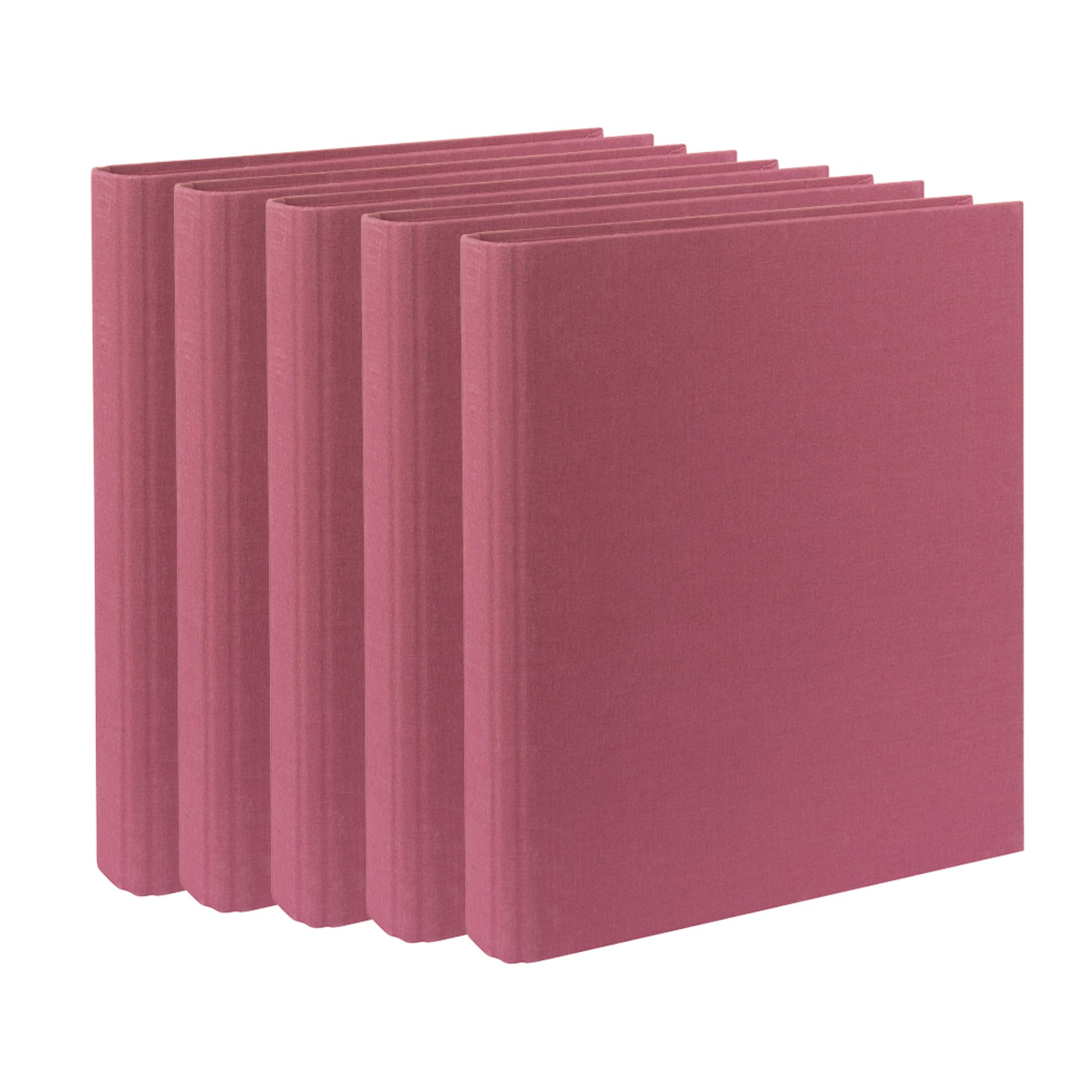 Raccoglitore ad anelli A4 sottile, con pellicole trasparenti, 4 anelli, formato DIN A4, bacche, 5 pezzi
