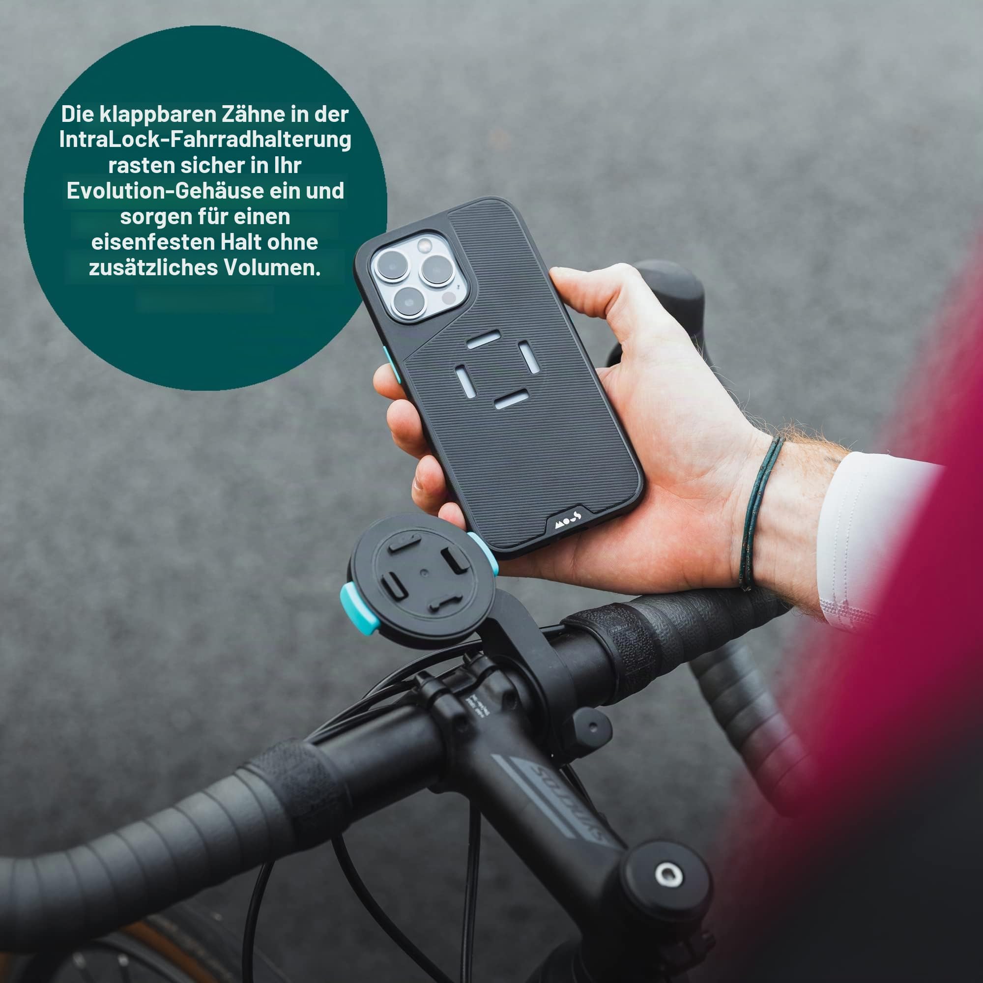 Mous - Fahrrad-Handyhalterung - Entwickelt für die Verwendung mit der IntraLock Handyhülle