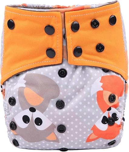 Miniatura 8 de AIll in One Night AIO - Pañal de tela cosido en inserto reutilizable lavable (paquete de animales)