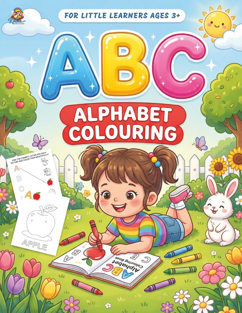 ABC Alphabet Drawing & Coloring Book for Kids Ages 3+ | Trace Letters, Learn to Draw Cute Animals & A to Z Preschool Activity Workbook: ABC Tracing, Drawing & Coloring Activities for Kids