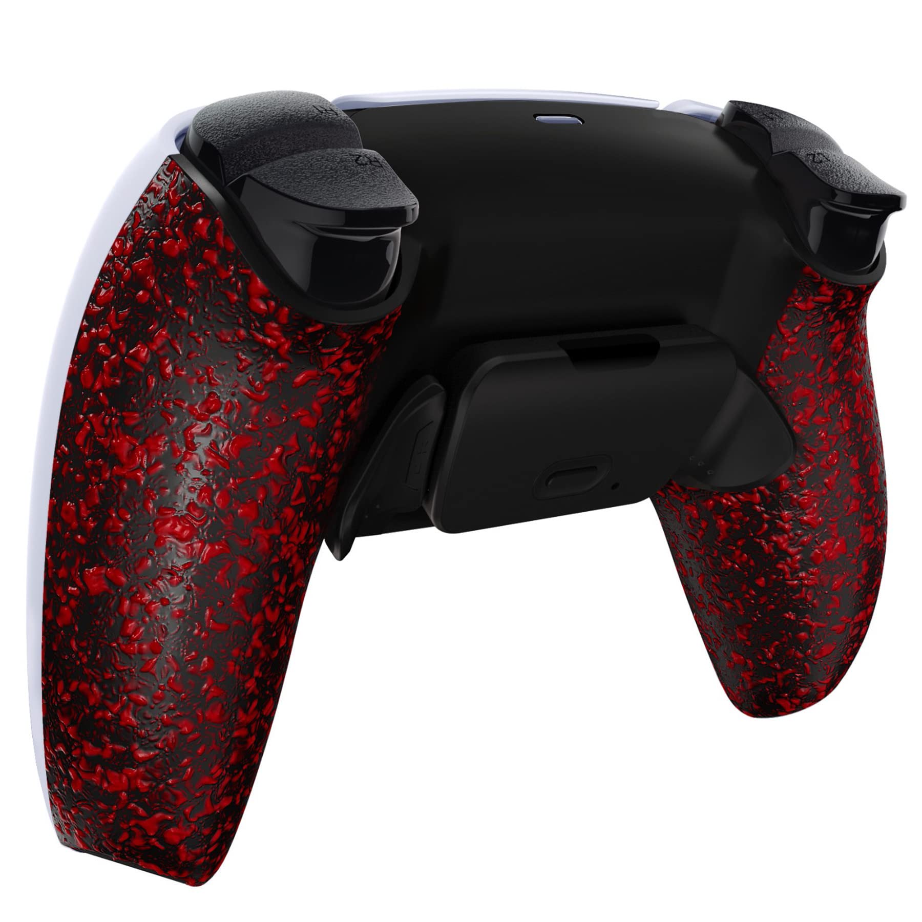 eXtremeRate RISE Remap Kit Programmabile per ps5 Controller BDM-030/040/050,Palette Cover Posteriore Tasti Pulsanti Aggiuntivi Back Button per ps5 Joystick(BDM-030/040/050)-Rosso Antiscivolo