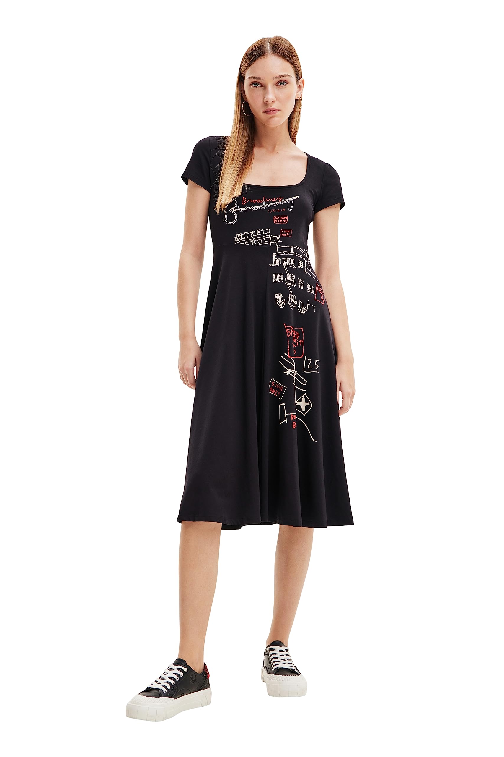 Desigual Women's Vest_Broadway Road Dress, Black, M