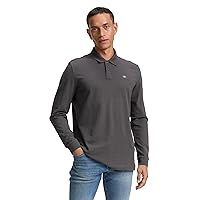 Tom Tailor Polo a Maniche Lunghe da Uomo Basic piqué, 10307 - Dark Shadow