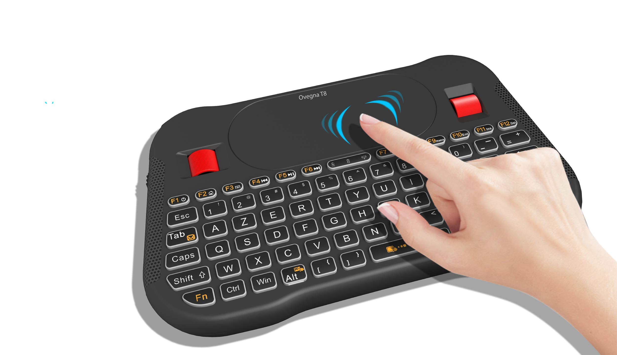 Clavier Sans Fil Mini Ovegna S1 AZERTY - Avec Touchpad, Pour Smart TV, PC, Android Box