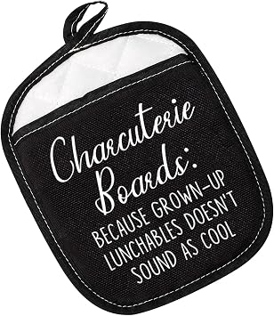 PWHAOO Charcuterie Boards Because Grow-up Lunchables Doesnt Sound As Cool Pot Holder Charcuterie Lover Gift Charcuterie Boards Grow-up Black