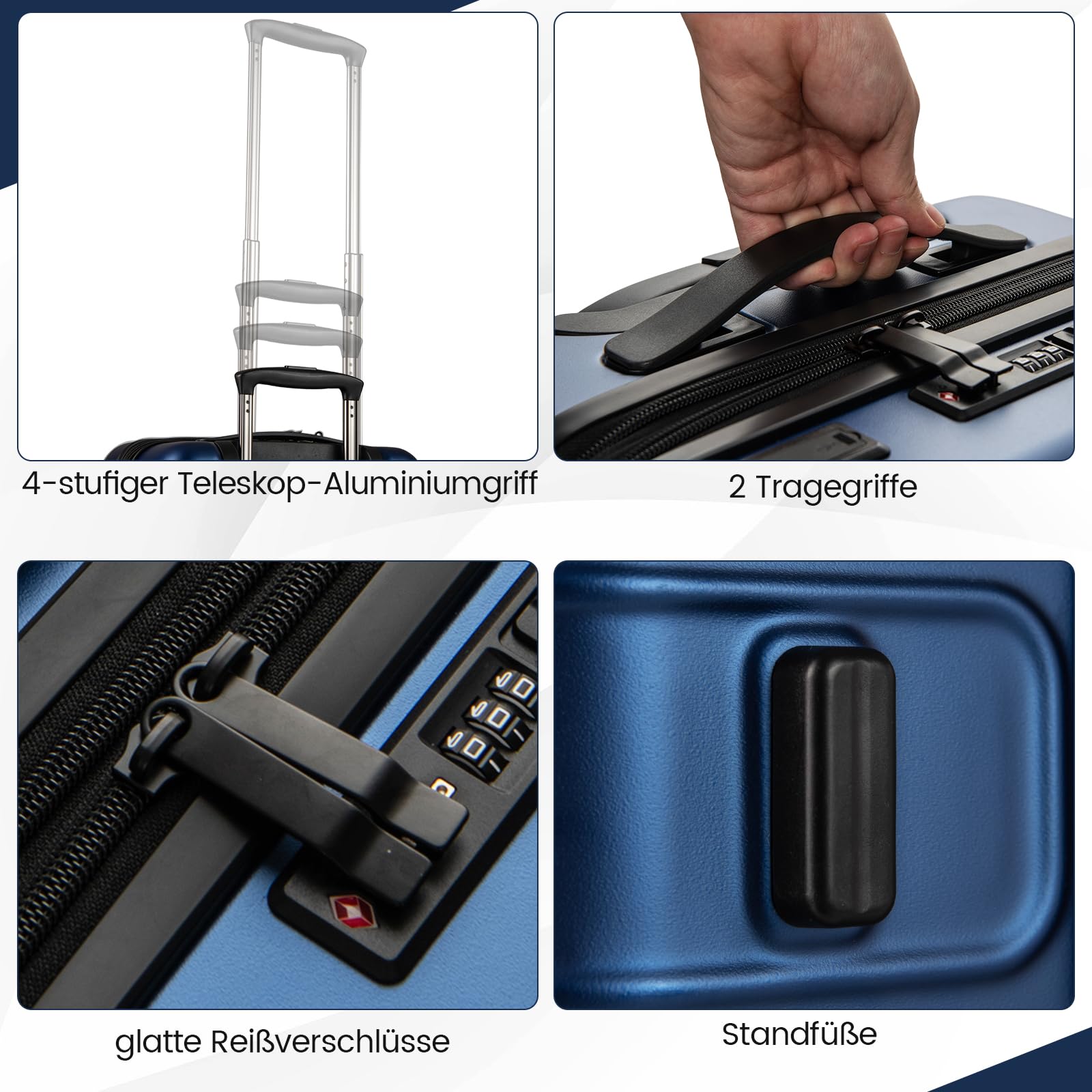 COSTWAY Bagaż podręczny ze składanym blatem, 38 l, z kieszenią przednią, kieszenią na laptopa, przyłączem USB i kółkami obrotowymi, twarda walizka na komputer z zamkiem TSA