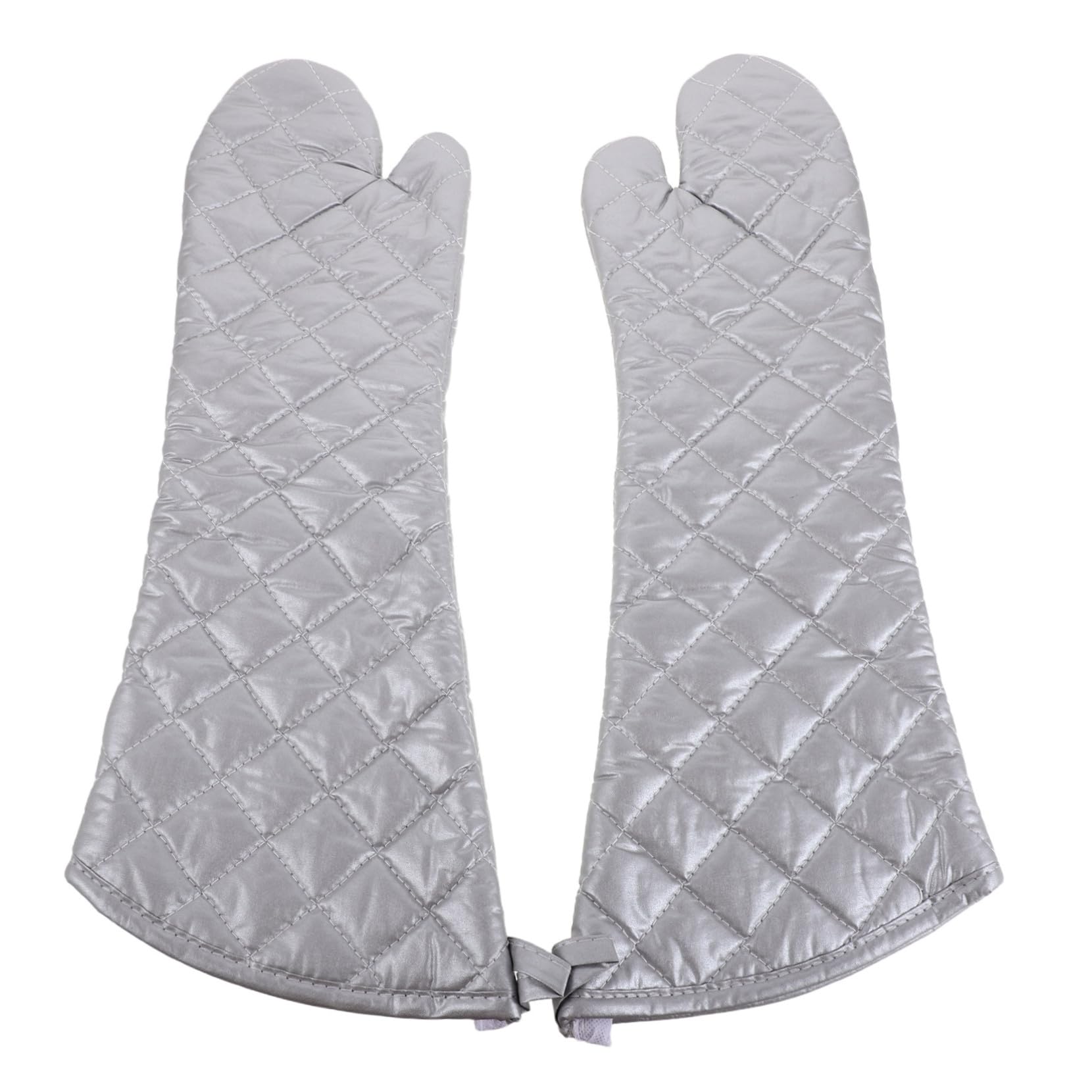 Toyvian Guantes Resistentes al Calor para Horno y Microondas Manoplas Ergonómicas y Flexibles para Cocinar Hornear y Barbacoa Protección Alta Temperatura para Manos de Plateadas Grandes