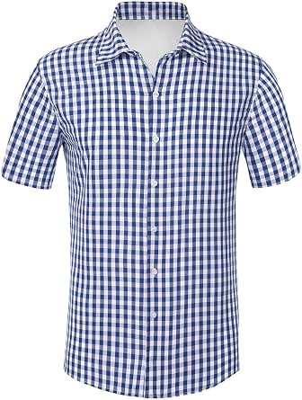 Chemise homme LL Bean blanc vert bleu à carreaux boutonnée Chemise homme LL Bean blanc vert bleu à carreaux boutonnée