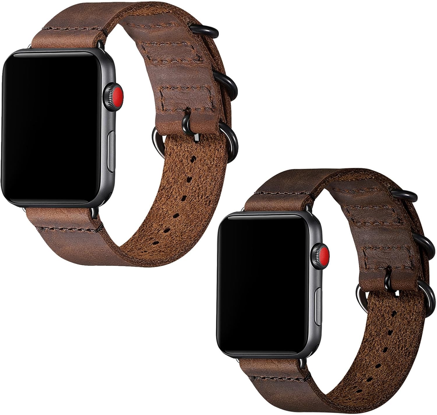 Bundle of the Two Vintage Leather Apple Watch Replacement Band