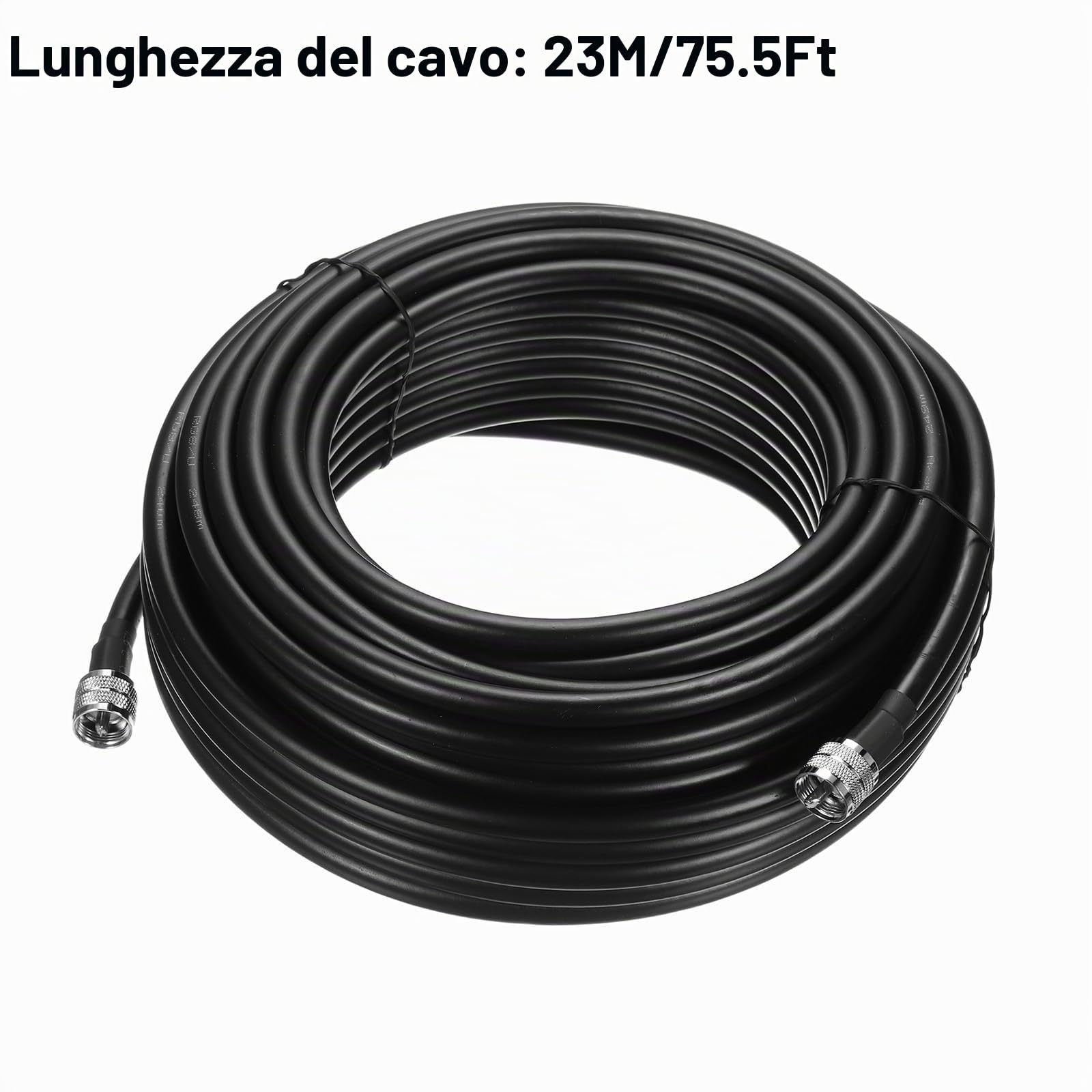 QUARKZMAN Uhf Maschio Pl-259 a Uhf Maschio Pl-259 Bassa Perdita Rg213 Coassiale Ponticello Cavo 23m/75ft