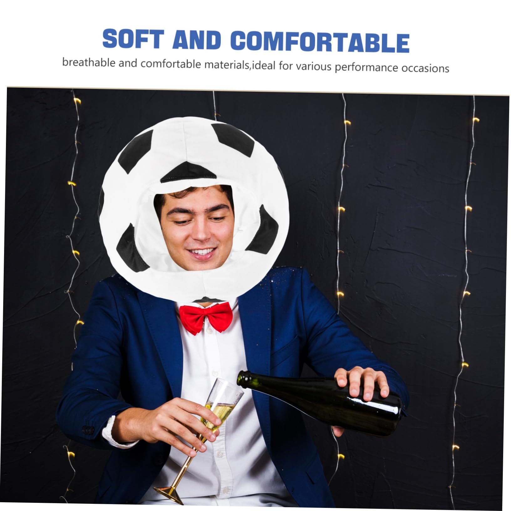 Holibanna Sombrero De Fútbol Divertido y Deportivo Para Fiestas Accesorio De Cabeza Para Animar Eventos Deportivos Protección y Cómoda Para Aficionados Al Fútbol