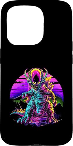 Miniatura 13 de iPhone 14 Retro Funny streetwear Synthwave 80s 90s spacezilla alien Case
