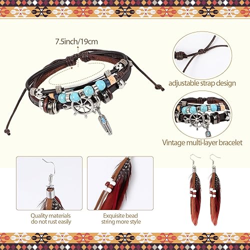 Miniatura 3 de Foaincore Juego de 5 piezas de disfraz indio nativo de doncella americana, suministros de disfraz de princesa nativa para Halloween