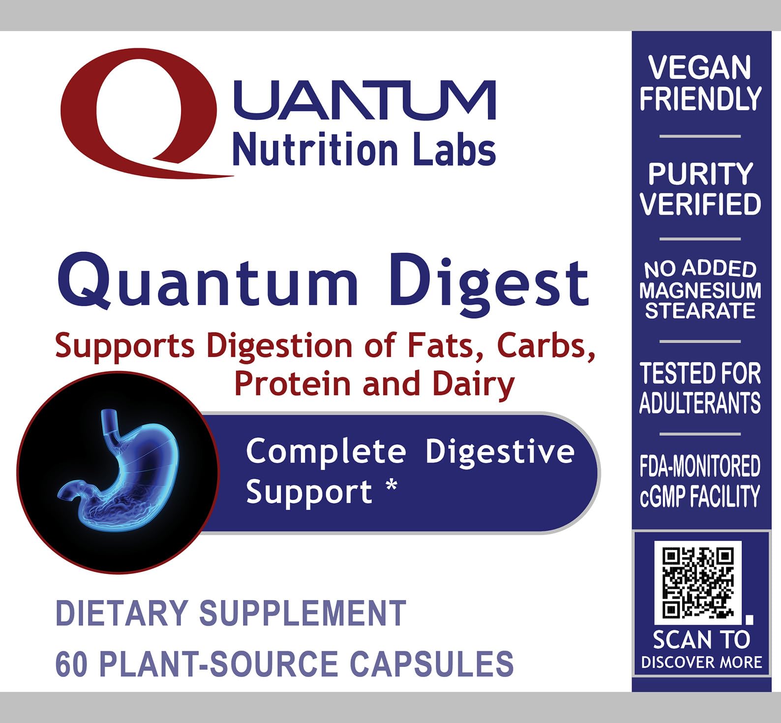 Quantum Nutrition Labs Quantum Digest - 60 Vegetarian Capsules — Amazon image 3