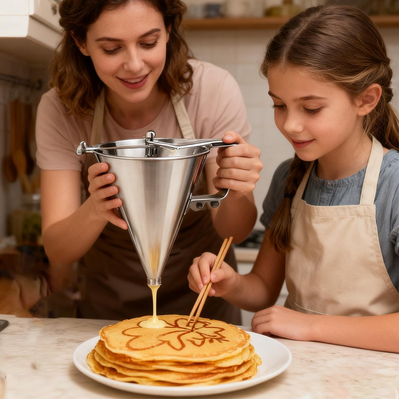 Dispenser da versare - Bicchiere da forno in acciaio da 1800 ml, strumento per porzioni di pasticceria | strumento per pasticceria al cioccolato per frittelle, muffin