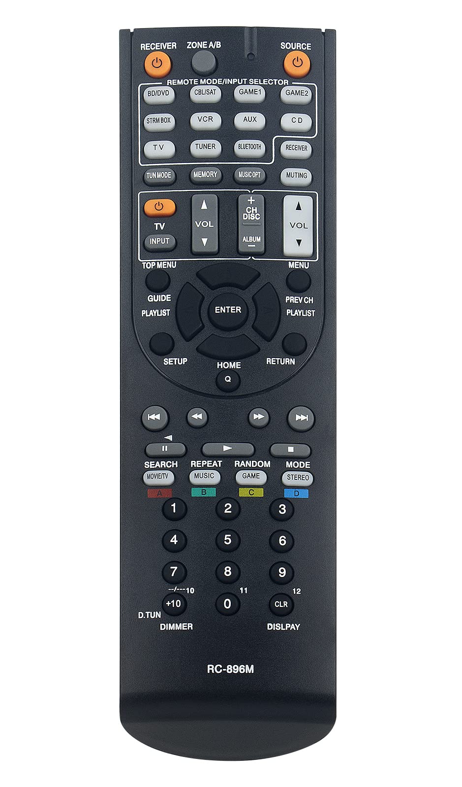 VINABTY RC-896M Replaced Remote Control fit for Onkyo AV Receiver TX-SR444 TXSR444